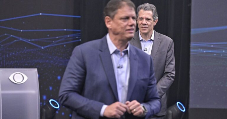 Tarcísio e Haddad debatem segurança e educação em São Paulo
