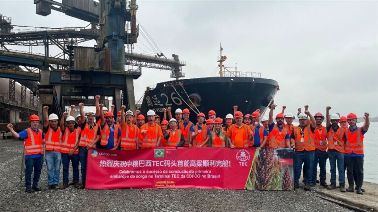 COFCO International embarca 69 mil toneladas de sorgo brasileiro para China