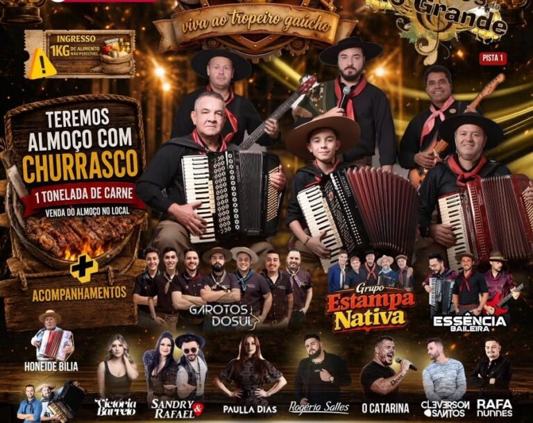 Ponta Grossa celebra 203º aniversário com shows gaúchos e sertanejos em setembro