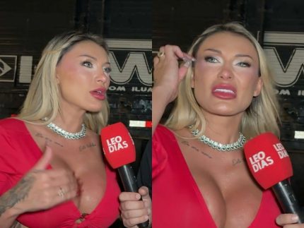 Andressa Urach chora ao relembrar apoio de Leo Dias após deixar igreja