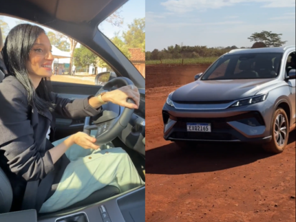 Repórter testa novo BYD super-híbrido em estrada de terra