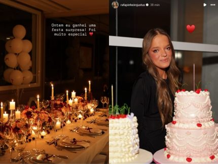 Rafa Justus ganha festa surpresa do pai e madrasta após volta de viagem à Grécia