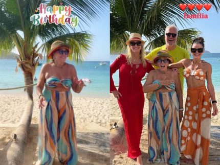 Susana Vieira celebra 84 anos em St. Barth e compartilha momentos com família