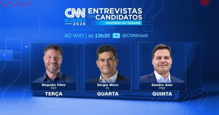 CNN Brasil realiza sabatinas com candidatos ao governo do Paraná