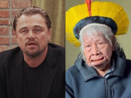Leonardo DiCaprio visita aldeias indígenas e cacique Raoni no Brasil