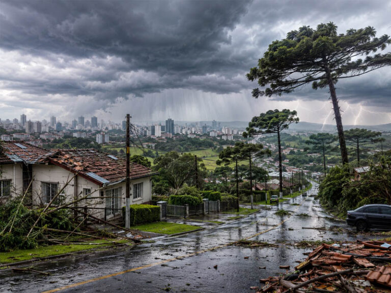 Paraná terá frio e nova rodada de chuva após ciclone e tornado