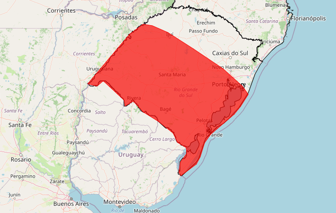 Inmet eleva alerta para vermelho em tempestades no Rio Grande do Sul