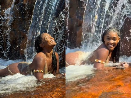 Erika Januza curte cachoeira em Goiás após término com Arlindinho