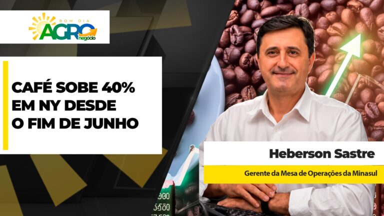 Café sobe 40% na bolsa de Nova York desde fim de junho