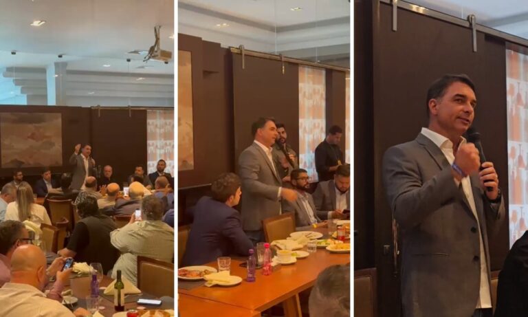 Flávio Bolsonaro denuncia roubalheira na cúpula do Judiciário em almoço com empresários