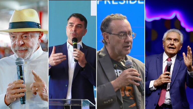 Lula, Flávio Bolsonaro, Caiado e Augusto Cury iniciam propaganda eleitoral em rádio e TV