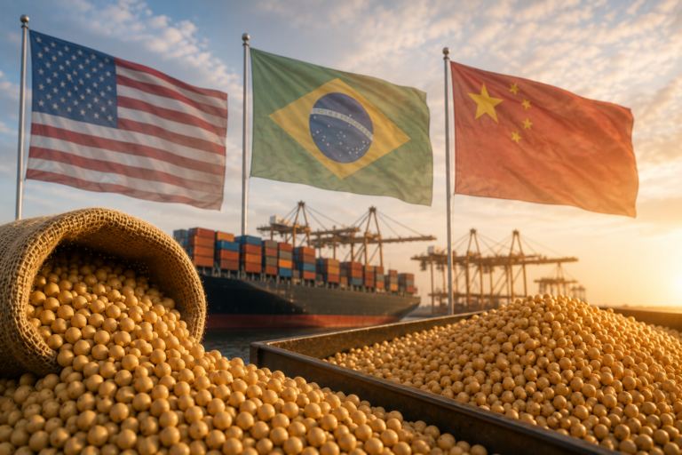 China compra quase 1 milhão de toneladas de soja dos EUA em uma semana