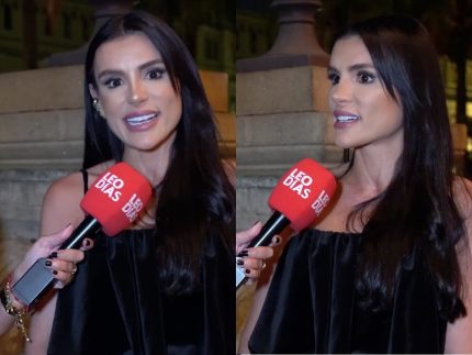 Gaby Cabrini fala sobre influência do pai no jornalismo durante festa de Luan Santana