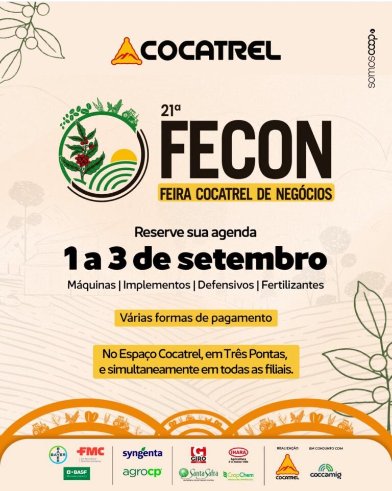 Cocatrel leva máquinas agrícolas à 21ª Fecon com atendimento personalizado