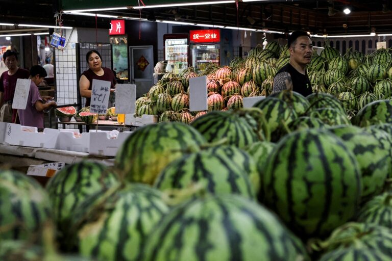 China registra inflação ao consumidor de 0,8% em agosto acima de julho