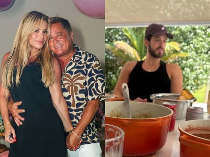 Poliana Rocha recebe João Guilherme para almoço na casa de Leonardo em Goiás