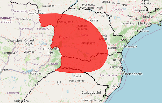 Inmet emite alerta vermelho de tempestade para quatro estados