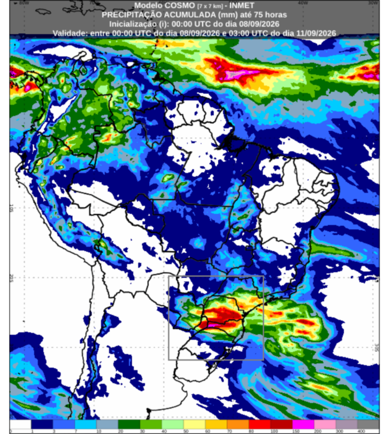 Chuva se intensifica no Sul e Sudeste enquanto seca persiste no Matopiba