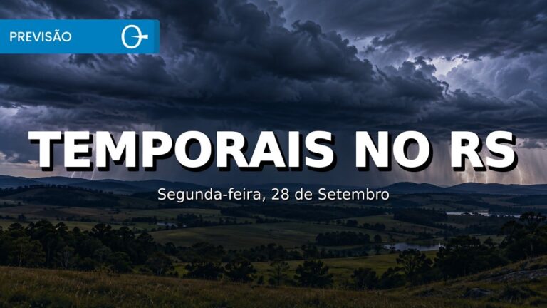 Rio Grande do Sul enfrenta tempo severo nesta segunda-feira