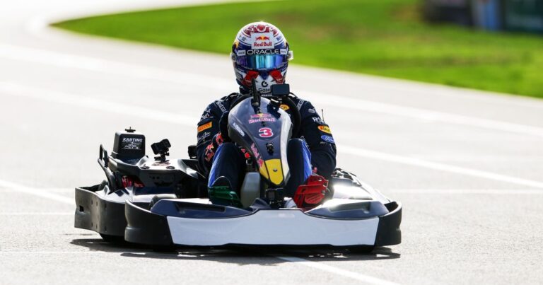 Verstappen largada da 101ª posição e vence desafio de kart em 14 voltas