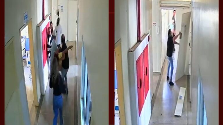 Vice-prefeito do Paraná arrebenta porta de hospital após chegar com paciente convulsionando