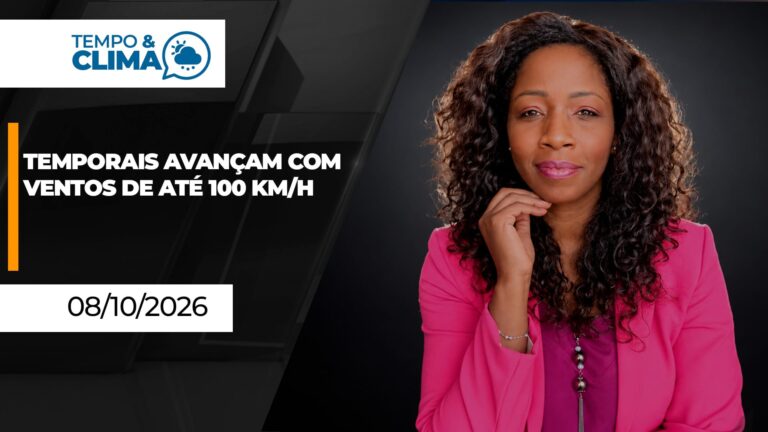 Temporais avançam para o Sul com ventos de até 100 km/h