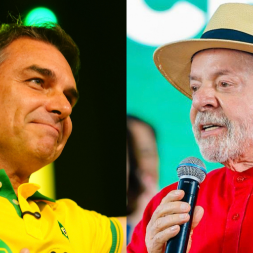 Senador Flávio Bolsonaro e o presidente Luiz Inácio Lula da Silva  • Reprodução