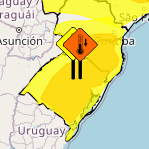Inmet prevê queda de até 5°C e geadas no Sul neste fim de semana